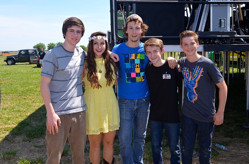 Ethan Eckhard, Jillian Polk, Alex Wixson, Simon Via and Reed Spahn are members of local band Steel Relic.