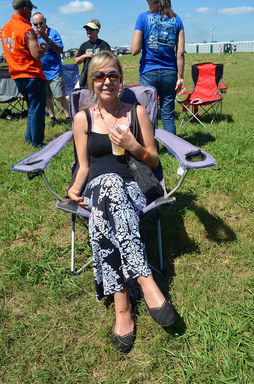 Emily Grimm shows support for her mother, the lead singer of The Kat Crosby Band.