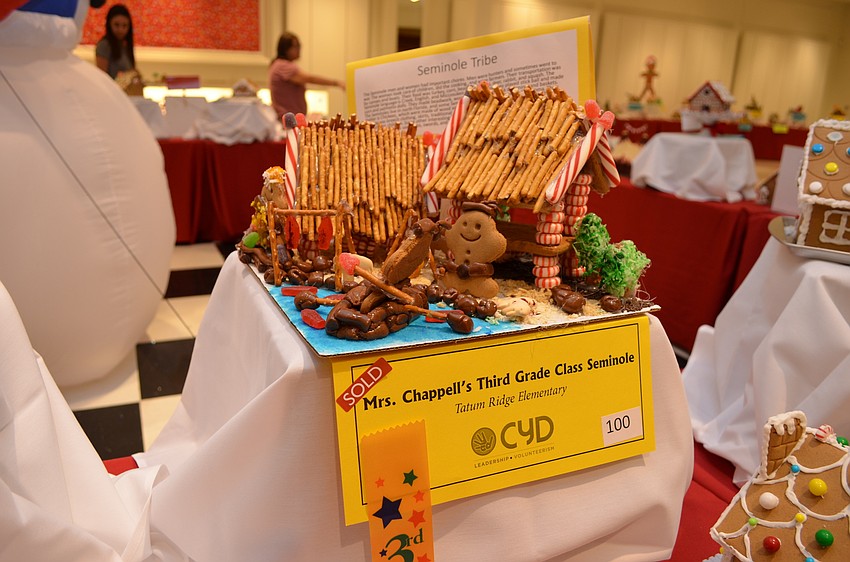 The Tatum Ridge Elementary entry from  Rachel Chappel's Third Grade Class tied for third place in the elementary school category. The entry is an interpretation of life for members of the Seminole tribe.