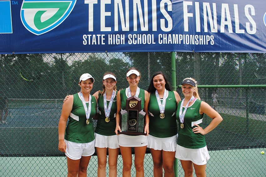 The Lakewood Ranch High girls tennis team captured the Class 3A state championship April 13 through April 15.