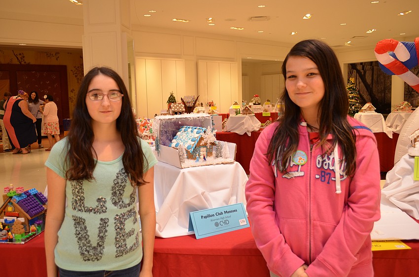 Shannon and her sister Sarah McGuire with the Riverview High School Papillon Club Mentees entry.