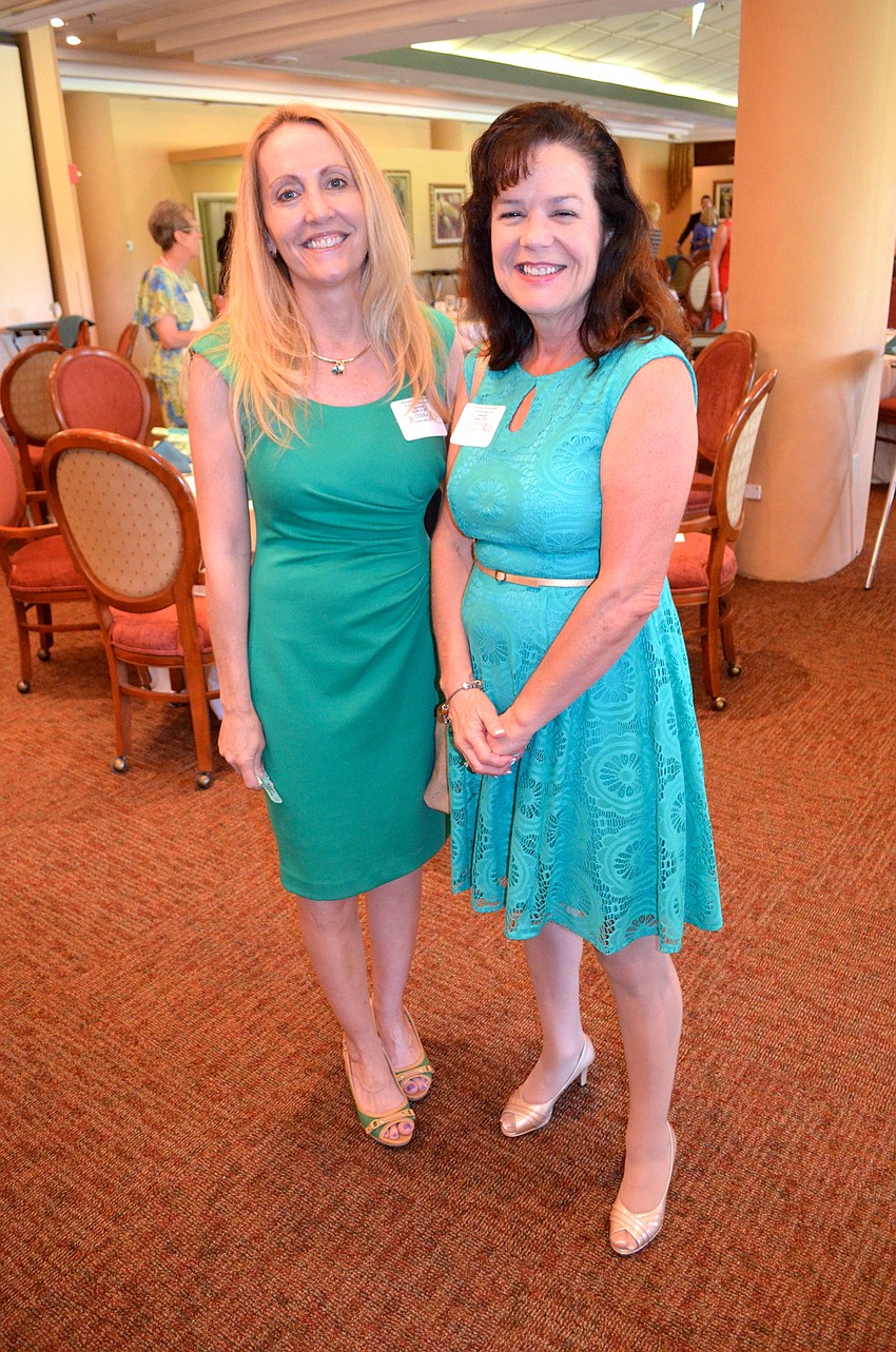 Diana Michel and Christi Womack-Villalobos say cheese before the ceremony starts and lunch is served.