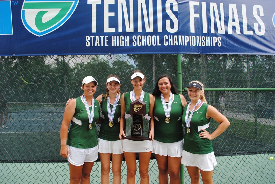 The Lakewood Ranch High girls golf team won the school's first tennis state championship April 13 and April 14.
