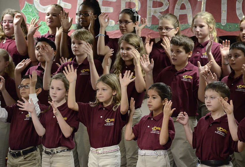 Bashaw Elementary chorus sing holiday tunes