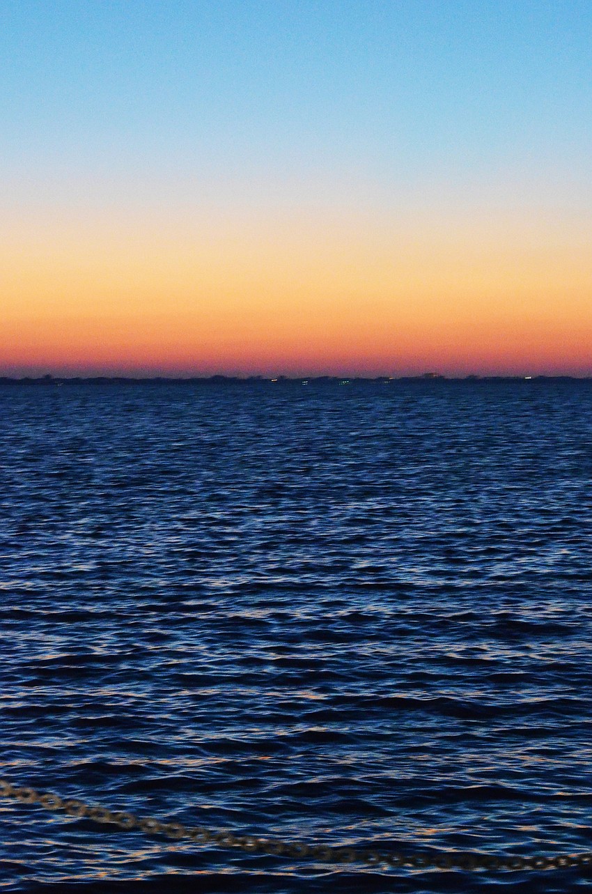 Guests enjoyed beautiful sunset at the Ca d’Zan during Wine Walk to Ca d’Zan on Friday, March 20.