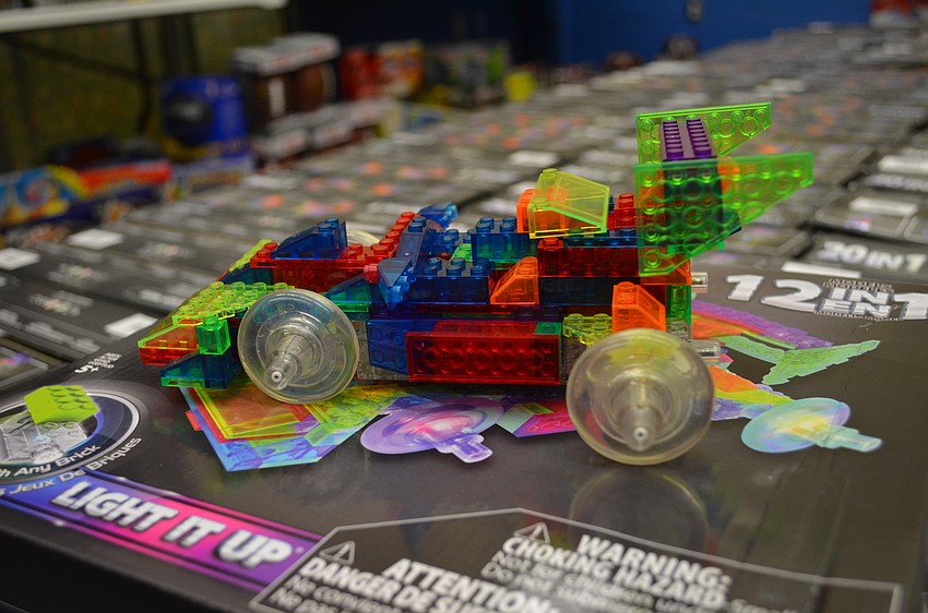 Laser Peg supplied enough kits for each child to take one home.