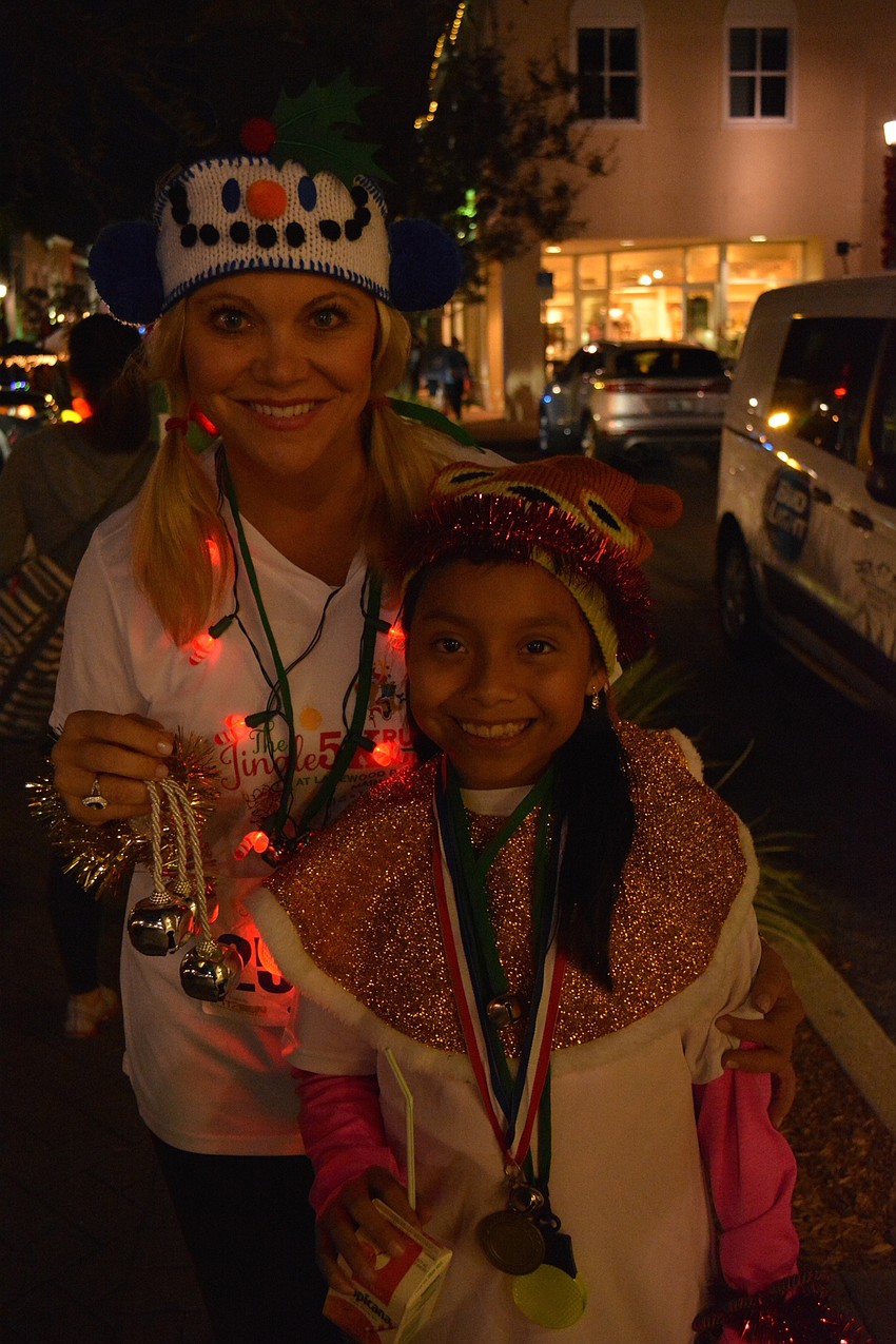 East County resident Rene Moyer hangs out with her goddaughter Audrey Sugamura before the one-mile walk.