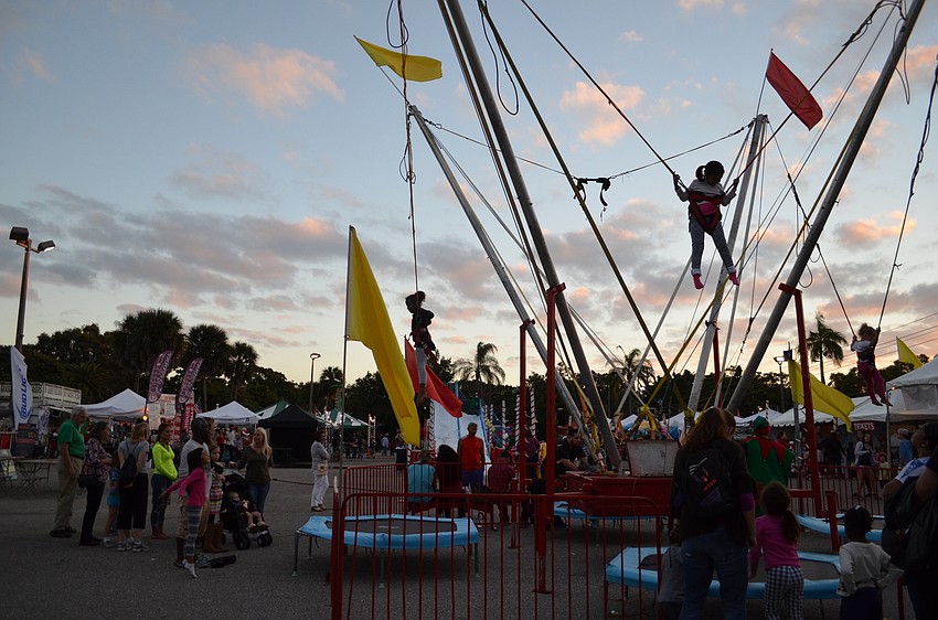 The Ringling Shopping Center was filled with families and fun for the weekend-long event Snow Fest Sarasota.