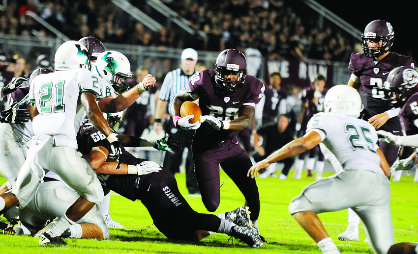 Braden River and Lakewood Ranch High School football teams compete on the gridiron.