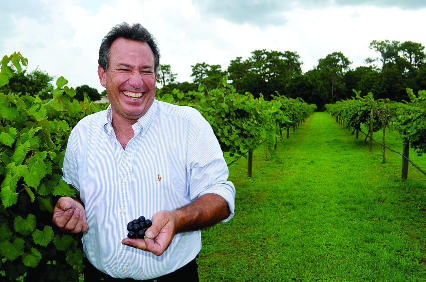 Dave Chaloupka was all smiles after buying the Rosa Fiorelli Winery and Vineyard in East County.