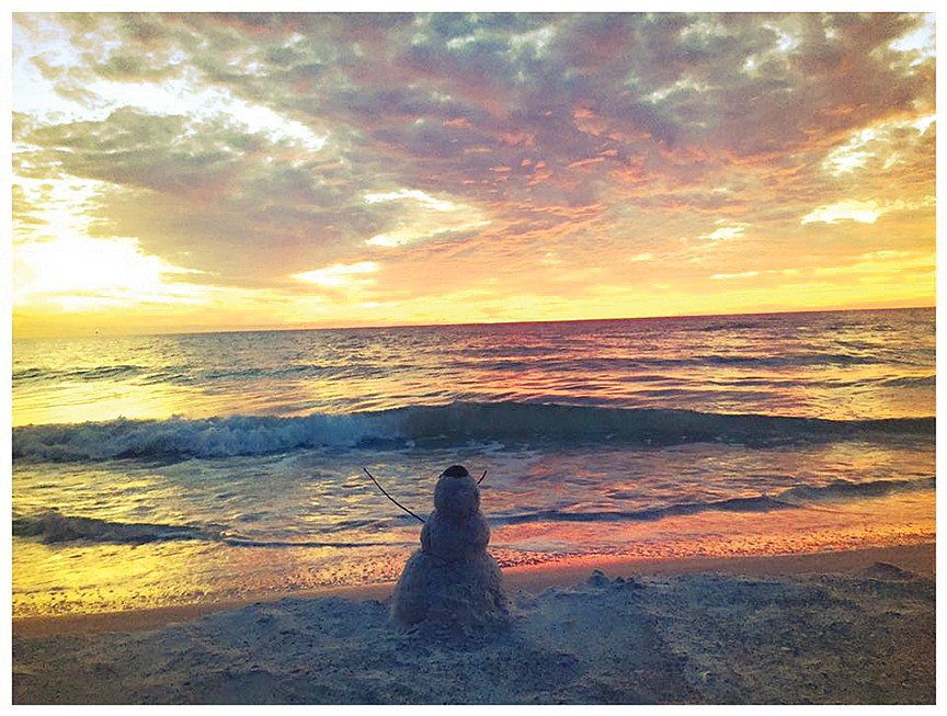 Jill Kelly Fanucci submitted this photo of a sandman and sunset taken on Longboat Key.