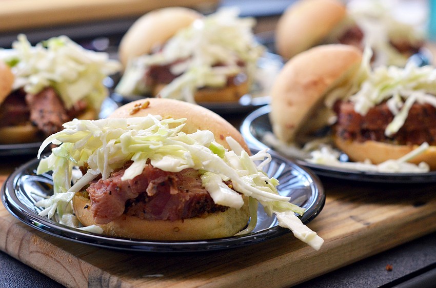 Morton’s house smoked pastrami sliders from Morton’s