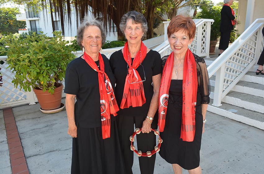 Choir founders and original members Judie Lutsky, Barcy Grauer and Judy Goldstein