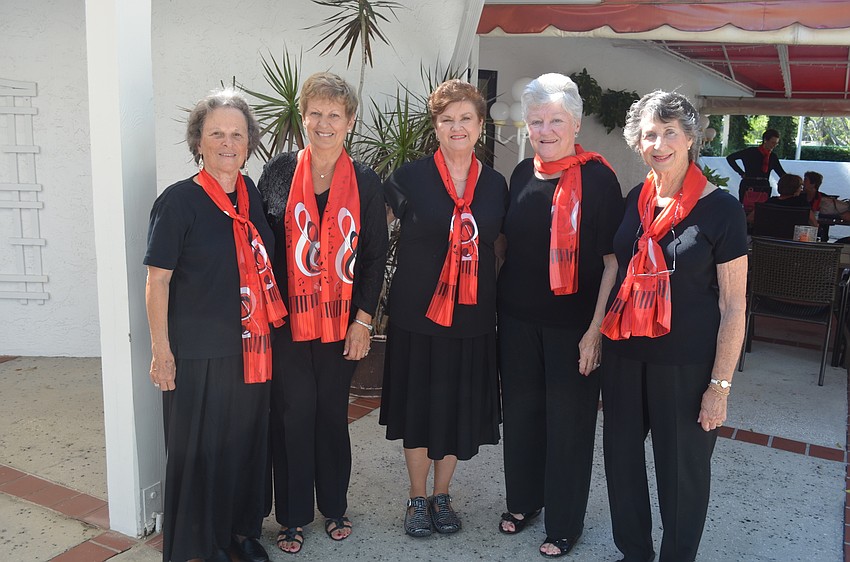 Executive Director Judie Lutsky, Associate Director Sue Rinaldo, Choir director Carol Whitfield, scheduler Sandy Drew and treasurer Barcy Grauer