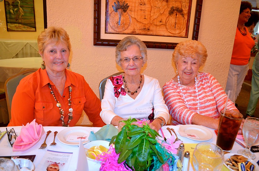 Kathleen Layson, Connie Delmonaco and Peggie Stockham are excited to see spring fashion trends on display.