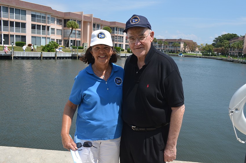 Commodore Kathy Sever and Msgr. Gerry Finegan