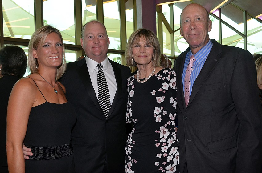 Kara and Drayton Saunders with Suzanne Atwell and Tom Barwin