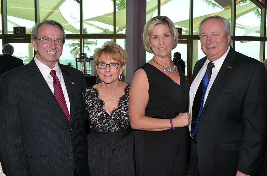 Jon and Janey Swift with Gail and Bill Balkwill