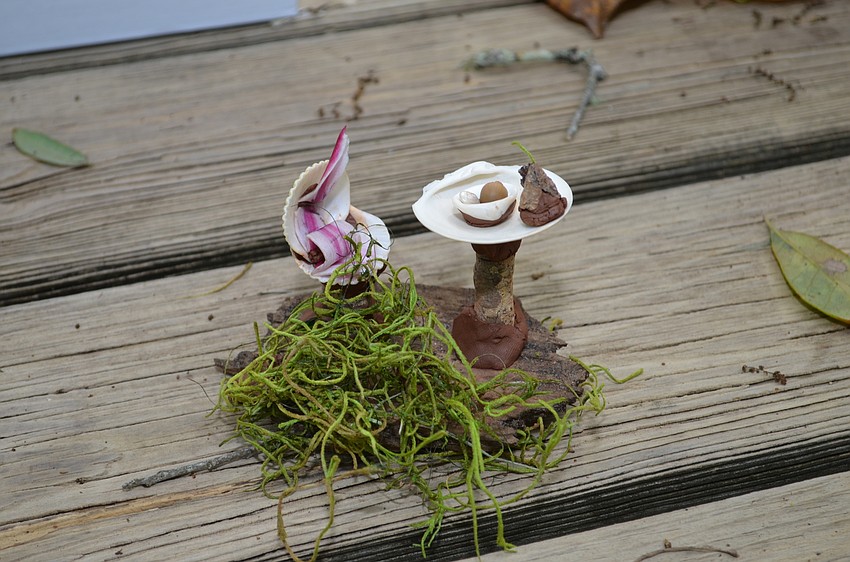 Children were able to build their own fairy houses and furniture using only natural materials.