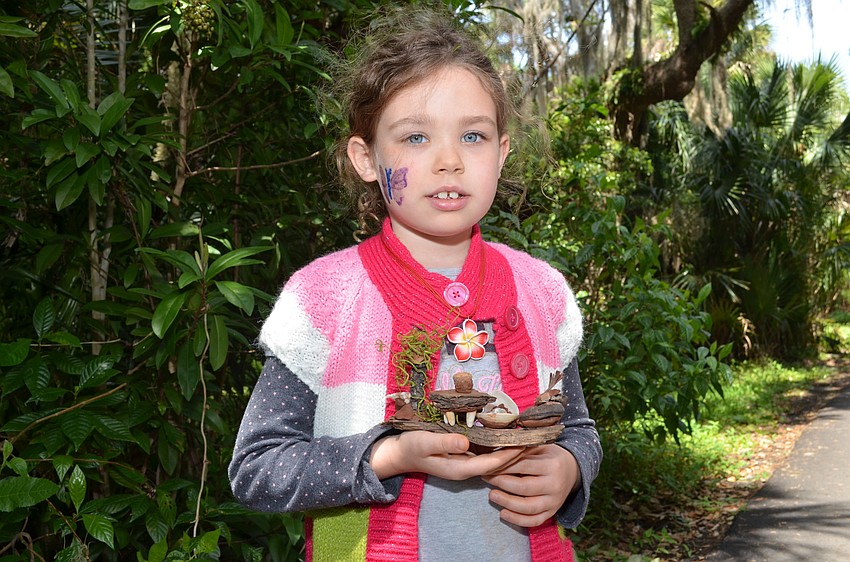 Lainey Wenzel made a chair and table for fairies to enjoy.