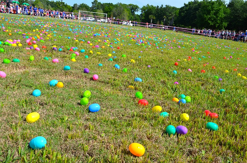 The event featured more than 40,000 eggs.