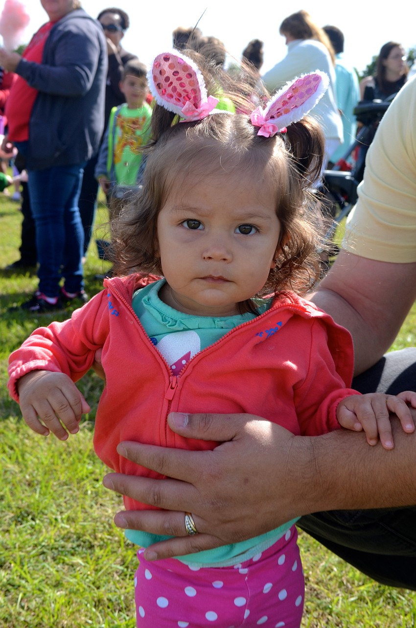 Aliana Quiles shows her Easter pride with bunny ears and a spring outfit.