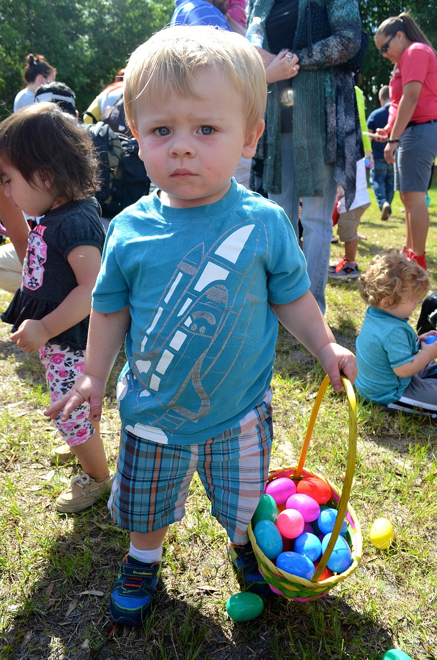 Roger Sears takes egg hunting seriously.