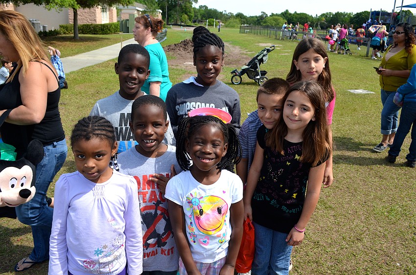 Rah’shad and Rah’nia Hill, Logan Hollman, Amaya Saunders, Shylah Hollman, Lyndia Smith, Jamarius White and Breyelle Castleberry collected eggs at the Egg Drop.