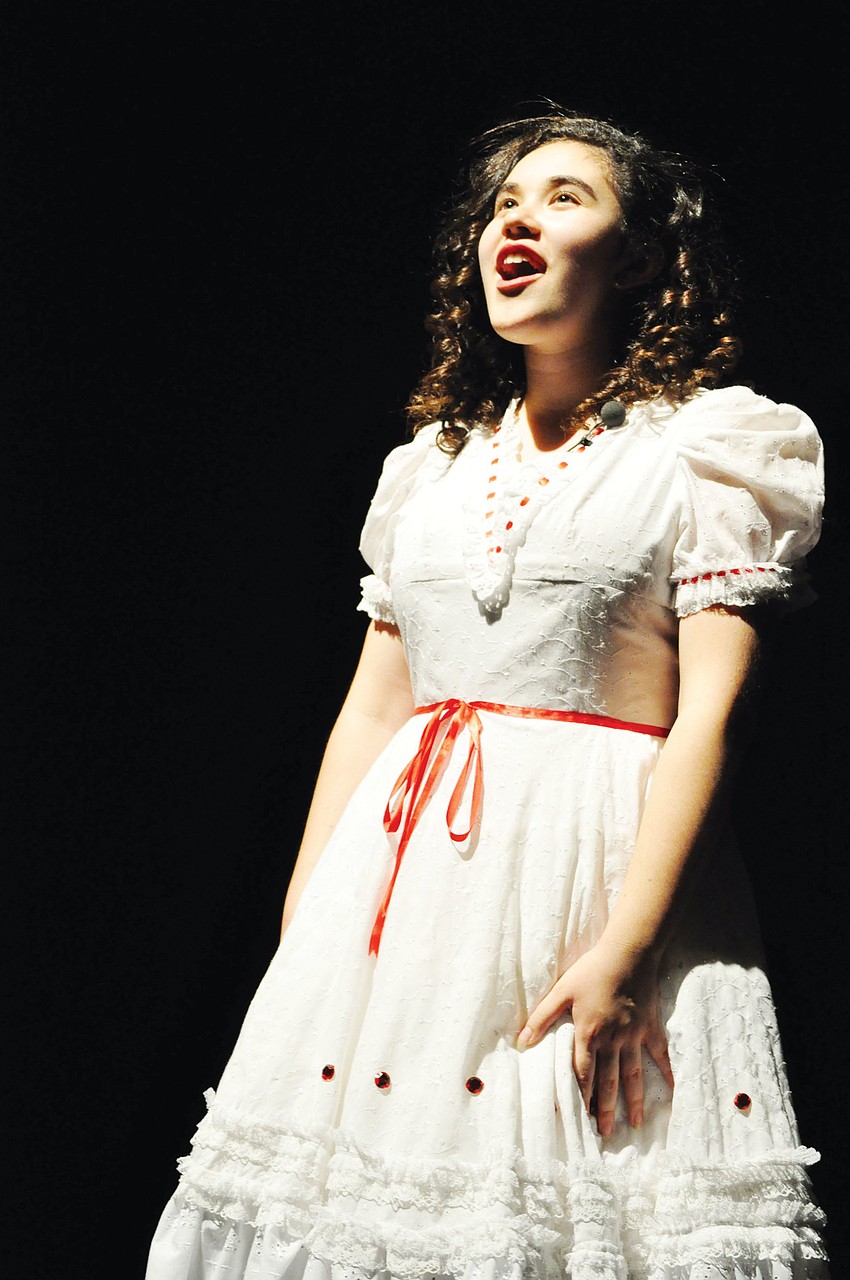 Madeline Naylor stars at Dorothy.