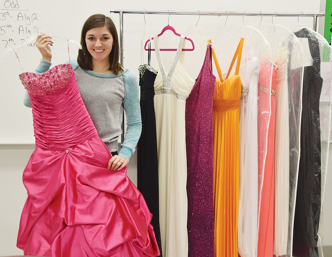 As a lifelong lover of dressing up and helping others, Samantha  Hyatt realized creating a dress donation program at Lakewood Ranch High School was the perfect project. Courtesy photo.
