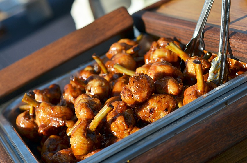 Guests enjoyed live music and food at the Going for the Gold Sponsor Party.