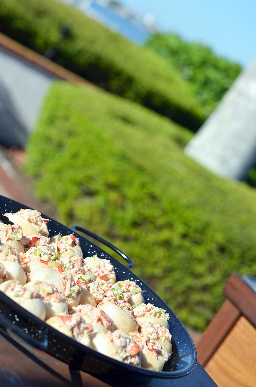 Guests enjoyed live music and food at the Going for the Gold Sponsor Party.