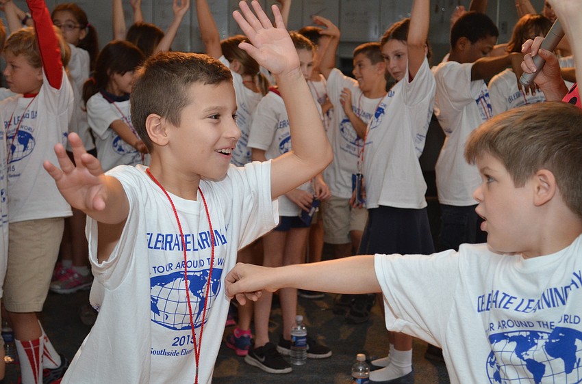 Joshua Sanchez and Connor Mehrtens learn how to dance flamenco.