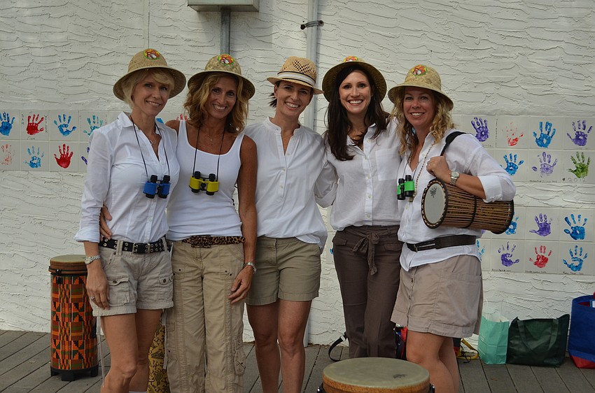Parents Terrilynn Cordes, Monica Divari, Lisa Marx, Keely Torres and Jen Folvig got in on the fun and dressed as safari guides.