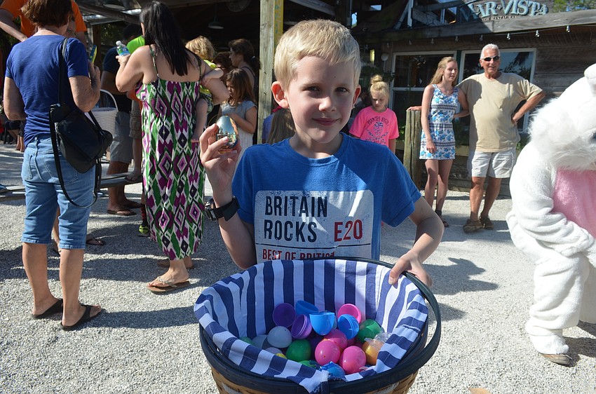 Morgan Turner, 7, finder of the golden egg.