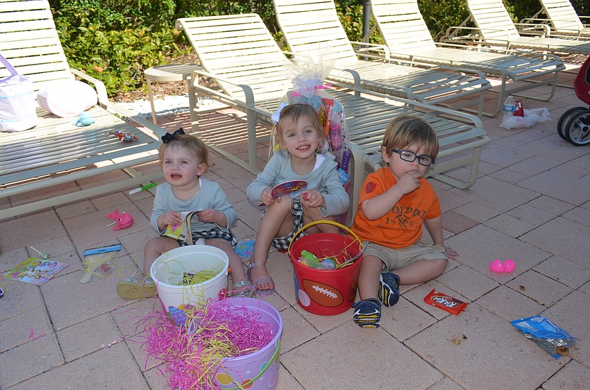 Cora, 1, Nina, 3, and Nevin, 2, Racanelli