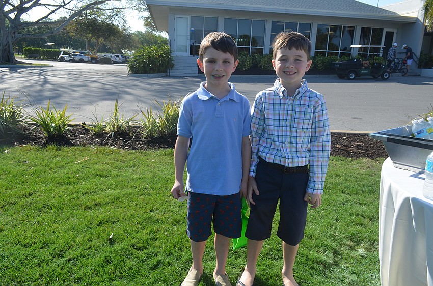 Aiden Drogosz, 6, and Ryan Schreck, 7