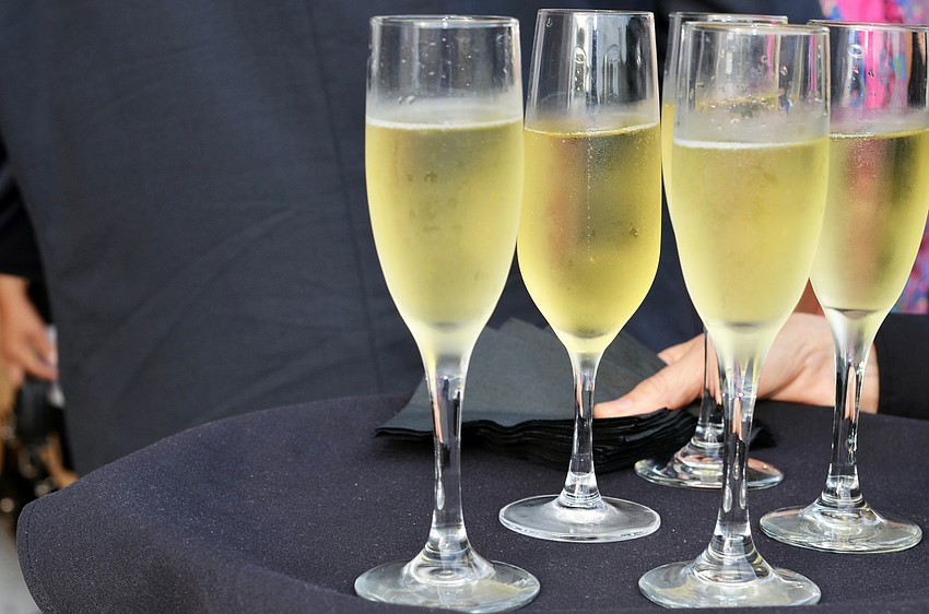 Guests enjoyed champagne before being seated on stage for Asolo Rep’s Season Celebration on Stage.