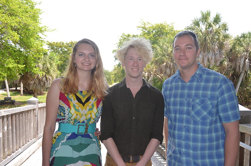 Scholarship recipients Kristen Kempfert, Robert Benedict and Ethan Fenner