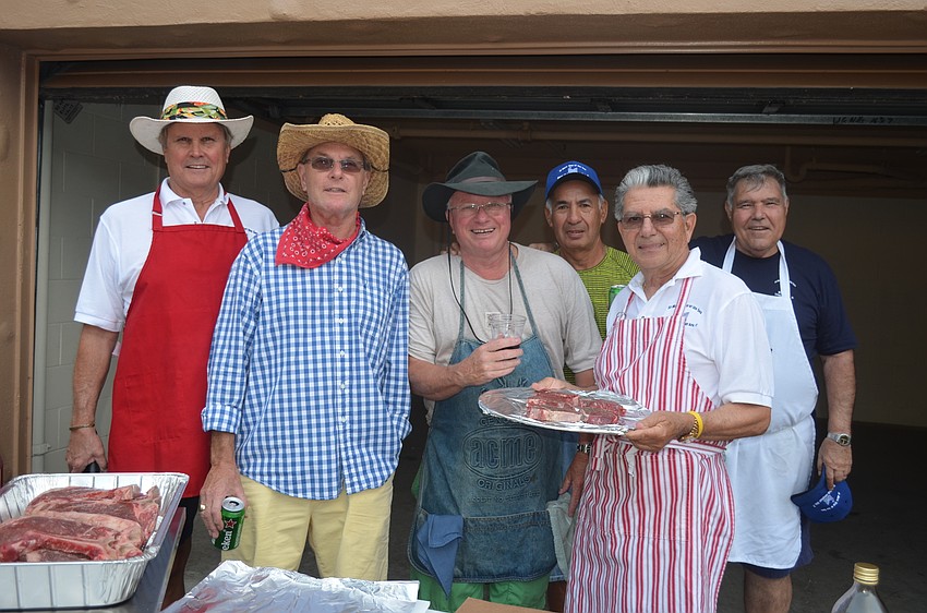 Don Prola, Jim McGuire, Men’s Club President Dave Carter, Mike Ortega, Leonardo DiStefano and Joe Zampino