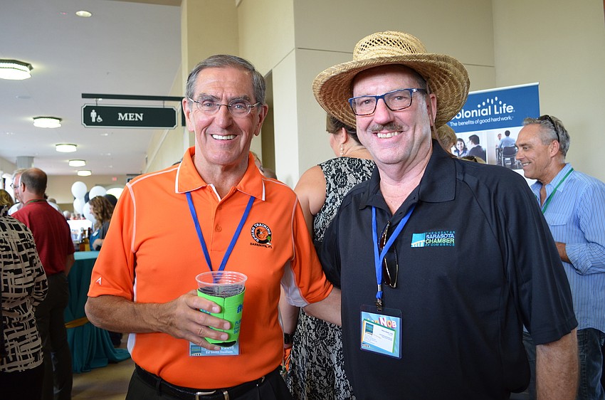Sarasota Chamber of Commerce Board of Directors Co-Chair for Strategic Initiatives John Cranor and Steve Queior, Sarasota Chamber of Commerce President and CEO.