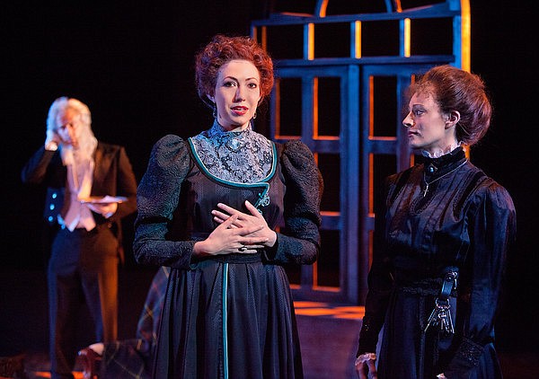 Mark Comer, Lisa Woods, and Kim Stephenson in "The Cherry Orchard." Photo by Frank Atura.