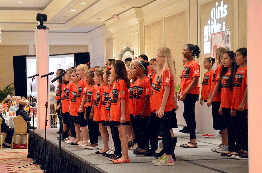 The Girls Inc. Choir performed “Believe It” to open up the program at the 27th annual Celebration Luncheon.