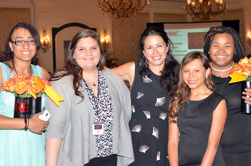 Shayla Brown, Jillian Nixon, Kay Mathers, Girls Inc. ‘Girl of the Year’ 2015 Honoree Isabelle Crotsley and Zandy Sanders