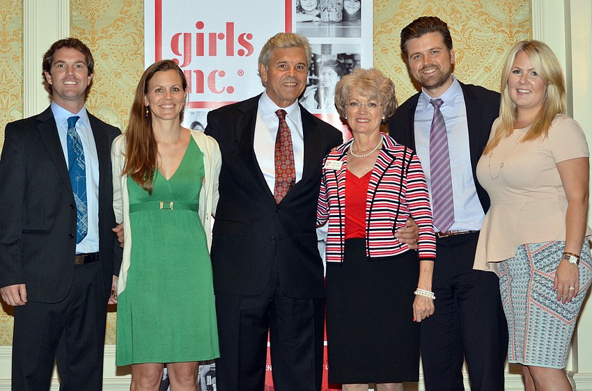 Ben and Ashlee Hutchens, Dan and ‘Champion for Girls’ Award Recipient Sherry Watts and Danny and Fondren Watts