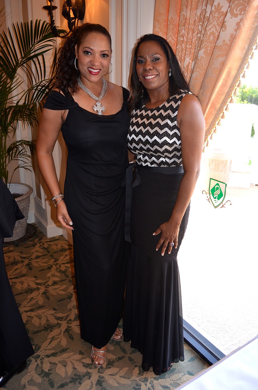 Friends Tia Young and Allison Cazaubon dress for the occasion.