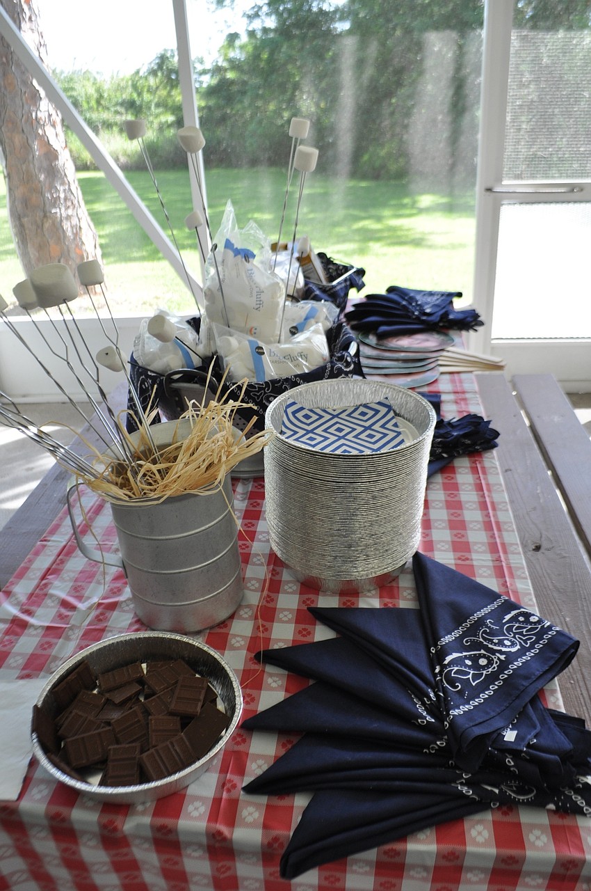 Participants could feast at the s’more station.