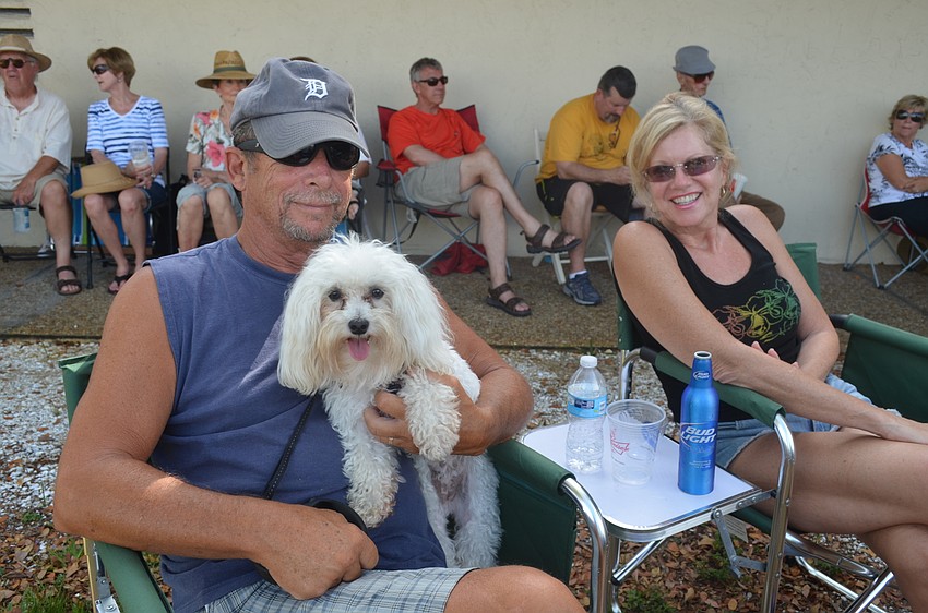 Frank and Lisa English with dog, Sasha