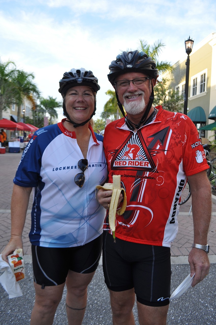 Terri and Roger Milstead rode in the Orlando Tour de Cure ride about two weeks ago.