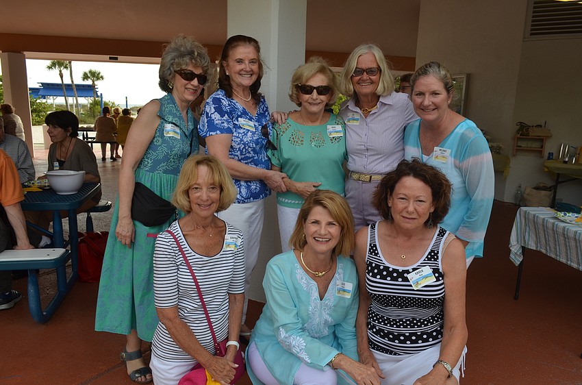 Front row, party planners Barbara Kuzmich, Julie Flaherty and Karen Gary; back row, Roz Ehrenpreis, Maggie Urban, Rose Tomoson, Jill Considine and Melanie DeCarlo